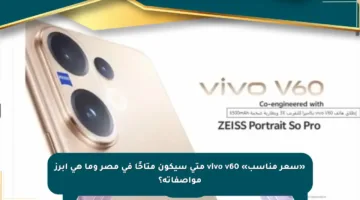 «سعر مناسب» vivo v60 متى سيكون متاحًا في مصر وما هي أبرز مواصفاته؟
